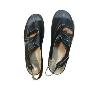 Fidelio Women's Hallux Fabia Sling Sandals Size 9 Leather Sole Orthotic Support
